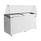 image of Ojeda USA 12 FLAVOR DIP 69" Ice Cream Dipping Cabinet w/ Curved Sneeze Guard