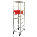 image of Omcan USA 13498 Aluminum Full Size Mobile Lug Rack w/ 6 Lug Capacity