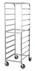 image of Omcan USA 13501 Stainless Steel Pan Rack w/ (10) Slides, 6" Spacing, 5" Casters