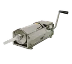 image of Omcan USA 13738 Elite Series Manual Horizontal Sausage Stuffer, 15 lbs. Capacity, Stainless Steel, 2-Speed Gear Driven