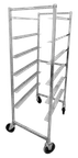 image of Omcan USA 27056 Stainless Steel Mobile Full Size Universal Pan Rack w/ (6) 18" x 26" Pan Capacity 