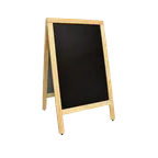image of Omcan USA 31398 Chalk Board, Natural Wood Frame, 20" X 34" Chalkboard, Chalks, Markers & Eraser