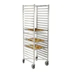image of Omcan USA 43474 Aluminum Mobile Full Size Nesting Sheet Pan Rack w/ 20 Slides and 3″ Spacing