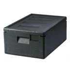 image of Omcan USA 44548 Insulated Food Carrier, Top Loading, 28L, Black Polypropylene