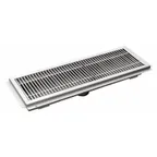 image of Omcan USA 44611 (44611) Floor Trough, 12" X 72", with Stainless Steel Grating