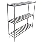 image of Omcan USA 44613 Aluminum Keg Rack w/ (4) Keg Capacity - 42"W X 20"D
