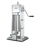 image of Omcan USA 47432 Manual Vertical Sausage Stuffer, 11 lb Capacity, Stainless Steel, Gear Drive, Removable Cylinder