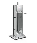 image of Omcan USA 47539 Manual Vertical Sausage Stuffer, 15 lbs. Capacity, Stainless Steel, Gear Drive, Removable Cylinder