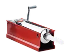image of Omcan USA 48161 Trento Manual Sausage Stuffer, 18 lbs. Capacity, Stainless Steel, Red, Horizontal, 2-Speed