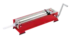 image of Omcan USA 48163 Trento Manual Sausage Stuffer, 26 lbs. Capacity, Stainless Steel, Horizontal, Red Enameled Steel