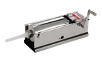 image of Omcan USA 48164 Trento Manual Sausage Stuffer, 11 lb Capacity, Stainless Steel, Horizontal Gear Drive