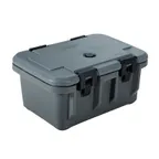 image of Omcan USA 80162 Insulated Food Transport Container, Top Loading, Gray Polypropylene, 8" D Pans