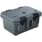 image of Omcan USA 80165 Insulated Food Transport Container, Top Loading, Gray Polypropylene, 6" D Pans