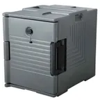 image of Omcan USA 80184 Front Loading Insulated Food Pan Carrier, 6 Pan Capacity, Polypropylene, Gray