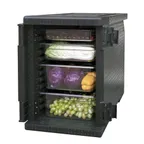 image of Omcan USA 80634 Insulated Food Carrier, Black Polypropylene, Stackable, 7.8" Pan Height
