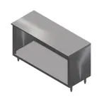 image of John Boos 4CO4-3672 Open Front Work Table with Optional Mid-Shelf, Flat Top / 72"W X 36"D