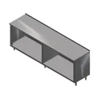 image of John Boos 4CO4R1.5-2496 Open Front Work Table with Optional Mid-Shelf, Upturn / 96"W X 24"D
