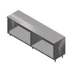 image of John Boos 4CO6-3084 Open Front Work Table with Optional Mid-Shelf, Flat Top / 84"W X 30"D