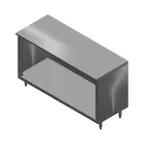 image of John Boos 4CO6-3648 Open Front Work Table with Optional Mid-Shelf, Flat Top / 48"W X 36"D