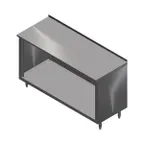 image of John Boos 4CO6R1.5-2448 Open Front Work Table with Optional Mid-Shelf, Upturn / 48"W X 24"D