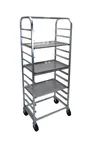 image of Channel 413AC Side Load Aluminum Bun Pan Rack, All-Welded, (12) 18" x 26" Pans, 5" Angle Spacing