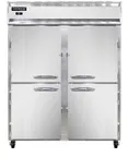 image of Continental Refrigerator 2RENSSPTHD-SD-GD 57" 2-Section Pass-Thru Refrigerator, 52 cu. ft., Half Doors, Top Mounted