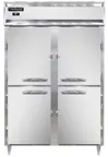 image of Continental Refrigerator D2RNSSPTHD-SD-GD 77" 2-Section Pass-Thru Refrigerator, 50 cu. ft., 8-Half Doors