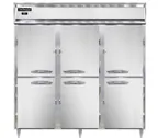 image of Continental Refrigerator D3RNSAPTHD-SD-GD 72" 3-Section Pass-Thru Refrigerator, 72 cu. ft., Half Doors