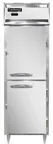 image of Continental DL1W-SS-PT-HD-SD-GD 1-Section Heated Holding Cabinet, 21 cu ft, Stainless Steel, Half-Height Glass & Steel Doors