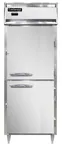 image of Continental DL1WE-SS-PT-HD-SD-GD 1-Section "Half Height" Heated Holding Cabinet, Stainless Steel, Pass-Thru, 22 cu ft