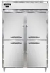 image of Continental DL2W-SA-PT-HD-SD-GD 2-Section Heated Holding Cabinet, 50 cu ft, Stainless Steel/Aluminum, Glass & Stainless Steel Doors