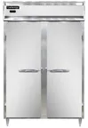 image of Continental Refrigerator DL2W-SS-PT-SD-GD 2-Section Heated Holding Cabinet, 50 cu ft, Stainless Steel, Pass-Thru, Front Solid/Rear Glass Doors
