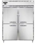 image of Continental DL2WE-PT-HD-SD-GD 2-Section Heated Holding Cabinet, 52 cu ft, Stainless Steel Front, Aluminum Sides, Half Height Glass & Steel Doors