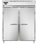 image of Continental DL2WE-PT-SD-GD 2-Section Heated Holding Cabinet, 52 cu ft, Stainless Steel Front, Glass Rear Doors