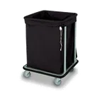 image of Forbes Industries 1106-B Laundry Cart w/ 6 Bushel Capacity, Black Vinyl Bumper, Black Cloth Bag