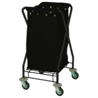 image of Forbes Industries 1128 Folding Laundry Cart w/ (4) Bushel Capacity and Black Canvas Bag