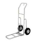 image of Forbes Industries 1550 Standard Bellman's Handtruck w/ 24"L Dropnose, Brushed Stainless Steel