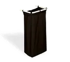 image of Forbes Industries 19-NL-E Medium Black Nylon Housekeeping Bag - 18"W x 12"D x 30"L