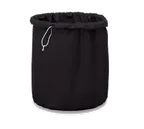 image of Forbes Industries 22-CL-E Laundry Bag w/ Cloth with Drawstring, Round Bottom, Black 