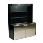 image of Forbes Industries 4883 Mobile Back Bar w/ (2) Stainless Steel Doors & (2) Shelf Top Section - 62"W x 23-1/2"D x 78"H