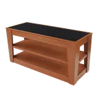 image of Forbes Industries 5201-5-C2 Mobile Induction Table w/ (2) Cooking Units in Left & Right Positions