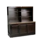 image of Forbes Industries 5870 Mobile Back Bar w/ (3) Enclosed Storage Sections, (4) Wood Shelves