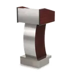 image of Forbes Industries 5891 Deluxe Pedestal Podium w/ (2) Open Sections on Back