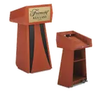 image of Forbes Industries 5899 Floor Modern Podium w/ (2) Shelves, (2) Wheels