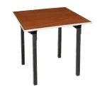 image of Forbes Industries 600-3030A 600 Series Square Folding Table, 30"W x 30"L x 30"H, Plywood Top with Walnut Stain & UV Polycoat, Aluminum Edge