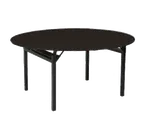 image of Forbes Industries 600-30DIB-### 600 Series Round Folding Table, 30" Dia., Laminate Surface, Black Vinyl Edge, 30"H