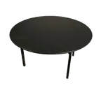 image of Forbes Industries 600-60DI-MX#-### Maxx Edge Folding Table, Round, 60" Dia., Laminate Surface, Black Poured Polyurethane Edge