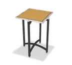 image of Forbes Industries 7022L-30 EcoFlex Elite Lam Series Square Folding Table, 24"W x 24"D x 30"H, Textured Black, Two-Sided Laminate Top