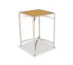 image of Forbes Industries 7023L-30 EcoFlex Elite Lam Square Folding Table, 24"W x 24"D x 30"H, Two-Sided Laminate Top, Stainless Steel Frame