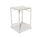 image of Forbes Industries 7023T-30 EcoFlex Elite Trend Series Square Folding Table, 24"W x 24"D x 30"H, Stainless Steel Frame